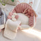 Cama de perro y gato de perros y gatos lavables y esponjosos de color rosa crema