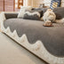Elegant Soft Chenille Non-Slip Couch Cover with  Ruffled Skirt
