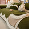 Elegant Soft Chenille Non-Slip Couch Cover with  Ruffled Skirt