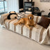 Fashion Striped Chenille Scratch-Resistant Sofa Protection Couch Cover