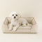 Faux Linen Chew-Resistant Non-slip Washable Dog Bed