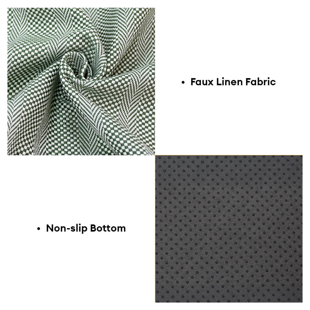 Faux Linen Chew-Resistant Non-slip Washable Dog Bed