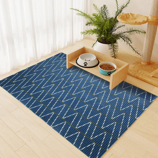 Geometric Waterproof Non-Slip Large Size Pet Feeding Mat