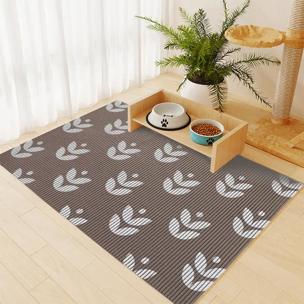 Geometric Waterproof Non-Slip Large Size Pet Feeding Mat