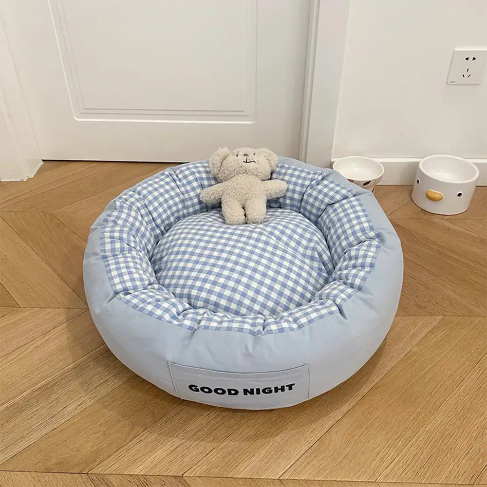 Buenas noches Sueño profundo Cama de perros relajante con juguete para osos