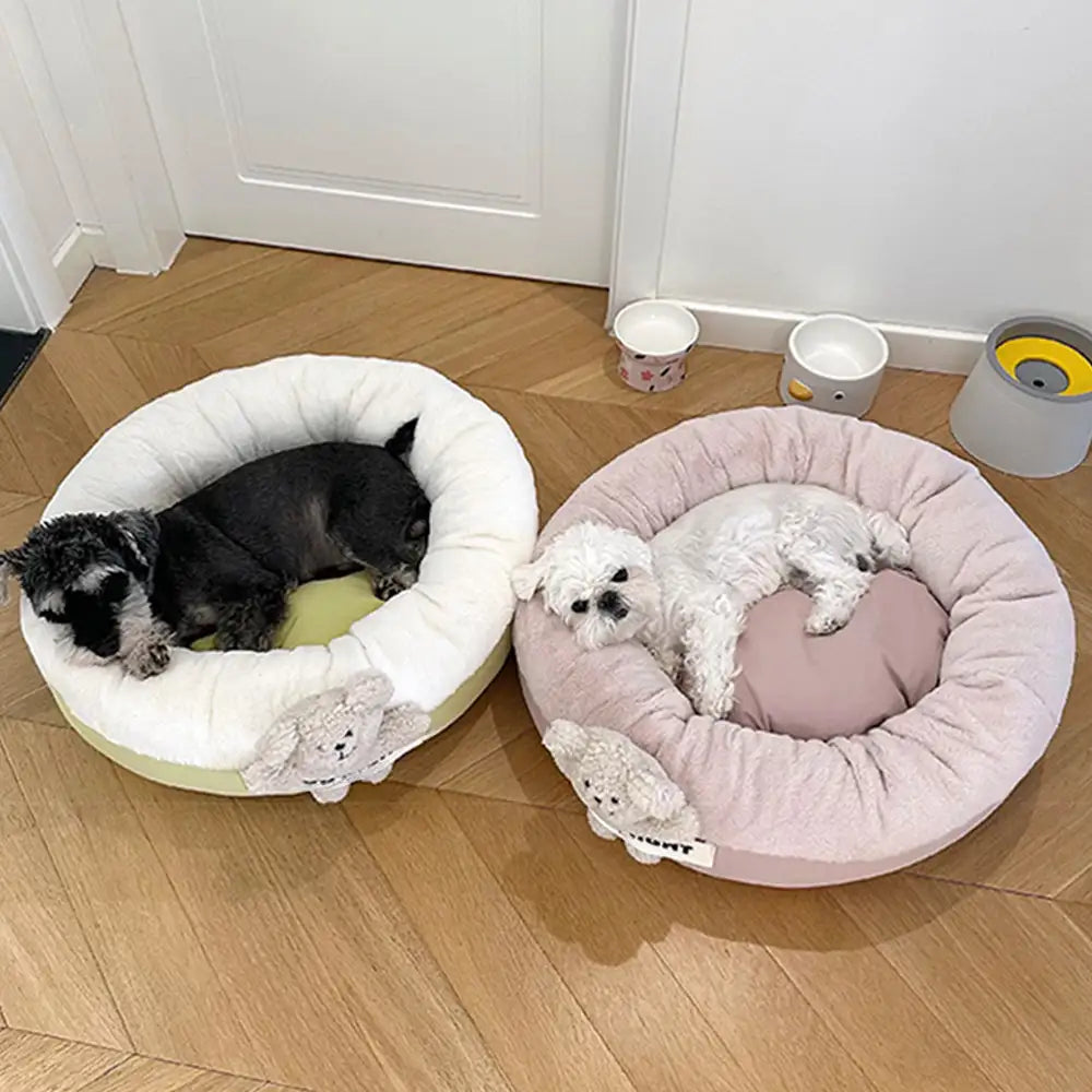 Buenas noches Sueño profundo Cama de perros relajante con juguete para osos