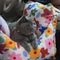 Camilla para el asiento del asiento del asiento del asiento del automóvil del viaje de mascotas florales pintadas a mano