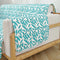 Leaf Print Quilted One-Piece Couch Cover with Non-Slip Elastic Straps