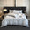 Light-Luxe Botanical Print Cooling Silky Duvet Cover Bed Sheet Set