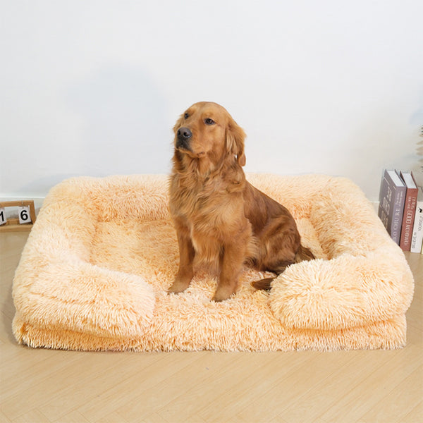 Long Lade - Camilla de perro de sueño profundo de soporte cuadrado