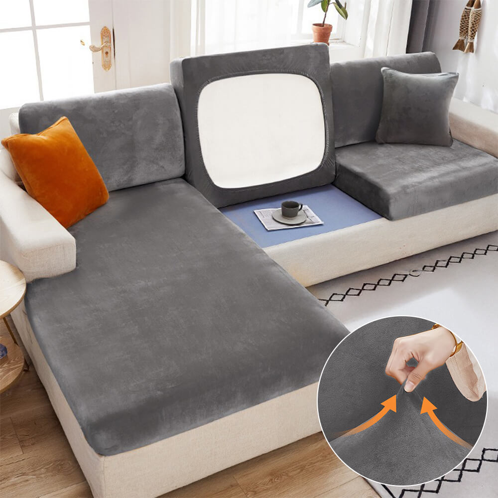 Luxury Shiny Velvet Stretch Full Protection Magic Couch Cover