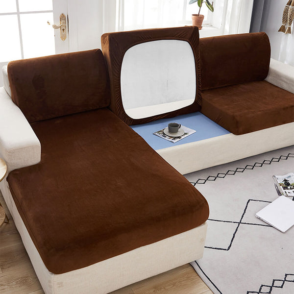 Luxury Shiny Velvet Stretch Full Protection Magic Couch Cover