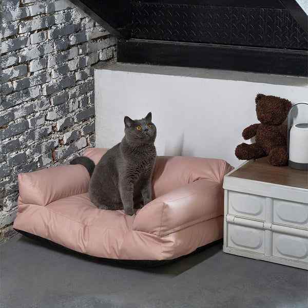 Cama de sofá de capricho de apoyo para perros y gatos de lujo impermeable