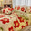 Fashion Floral Print Milk Velvet Comfort Anti-Static Bed Sheet Set