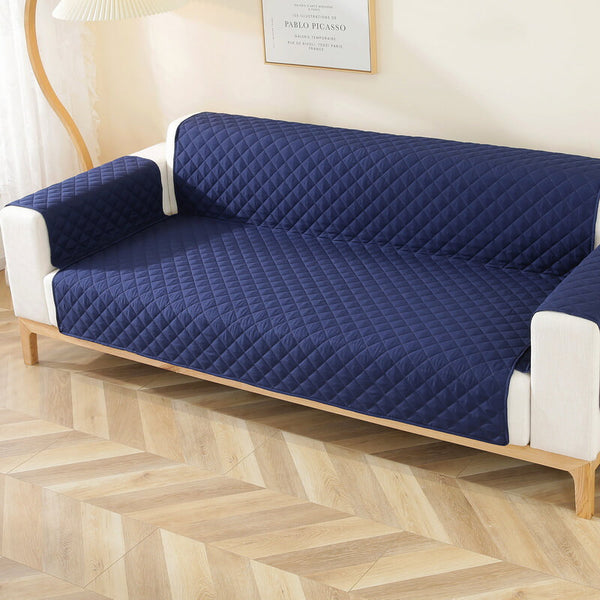 Modern Diamond One-Piece Sofa Protector Water-resistant Non-Slip Couch Cover with Armrest