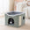 Soft Plush Foldable Dual-Level Cat House with Scratch Board