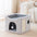 Soft Plush Foldable Dual-Level Cat House with Scratch Board
