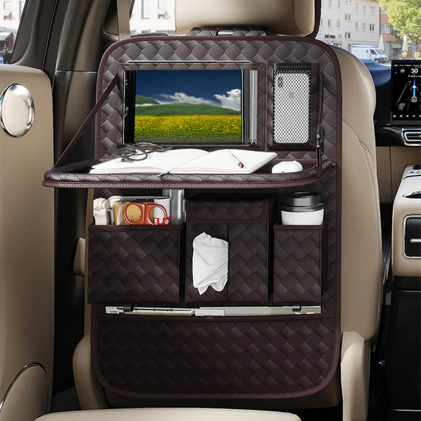 Bolsa colgante de almacenamiento plegable para el asiento trasero de automóvil ecológico con mesa de bandeja