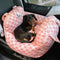 Camilla de asiento de automóvil para perros vintage corazón