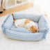 Cama quente destacável para cães e gatos com babados da moda
