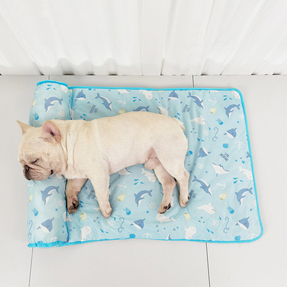 Serie Ocean Silk Silk Matina de perros de enfriamiento transpirable con almohada