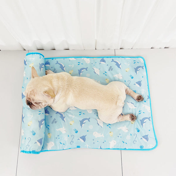 Serie Ocean Silk Silk Matina de perros de enfriamiento transpirable con almohada
