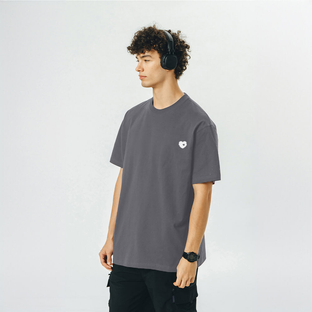 T-shirt unisexe léger et résistant aux poils d'animaux, couleur unie