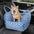 Camilla de asiento de automóvil para perros vintage corazón