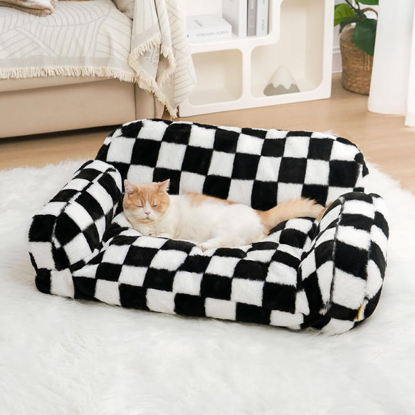 Cama de sofá de perros y gatos de diamantes de ocio y gato