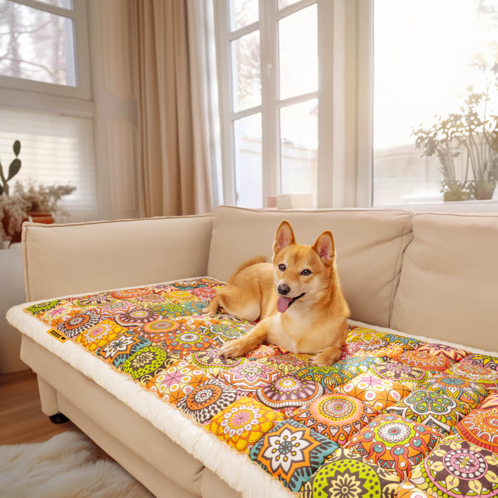 Cubierta de sofá de protector de muebles para mascotas a cuadros a cuadros