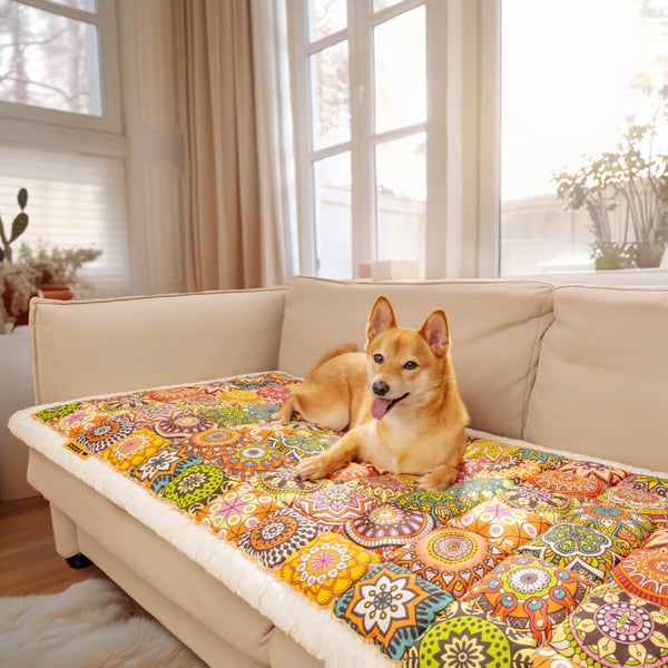 Cubierta de sofá de protector de muebles para mascotas a cuadros a cuadros