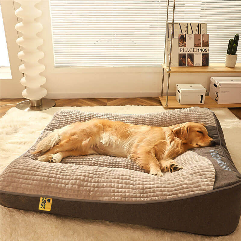 Lecho de amortiguación de perros de protección de la columna de columna verduras gruesas grandes