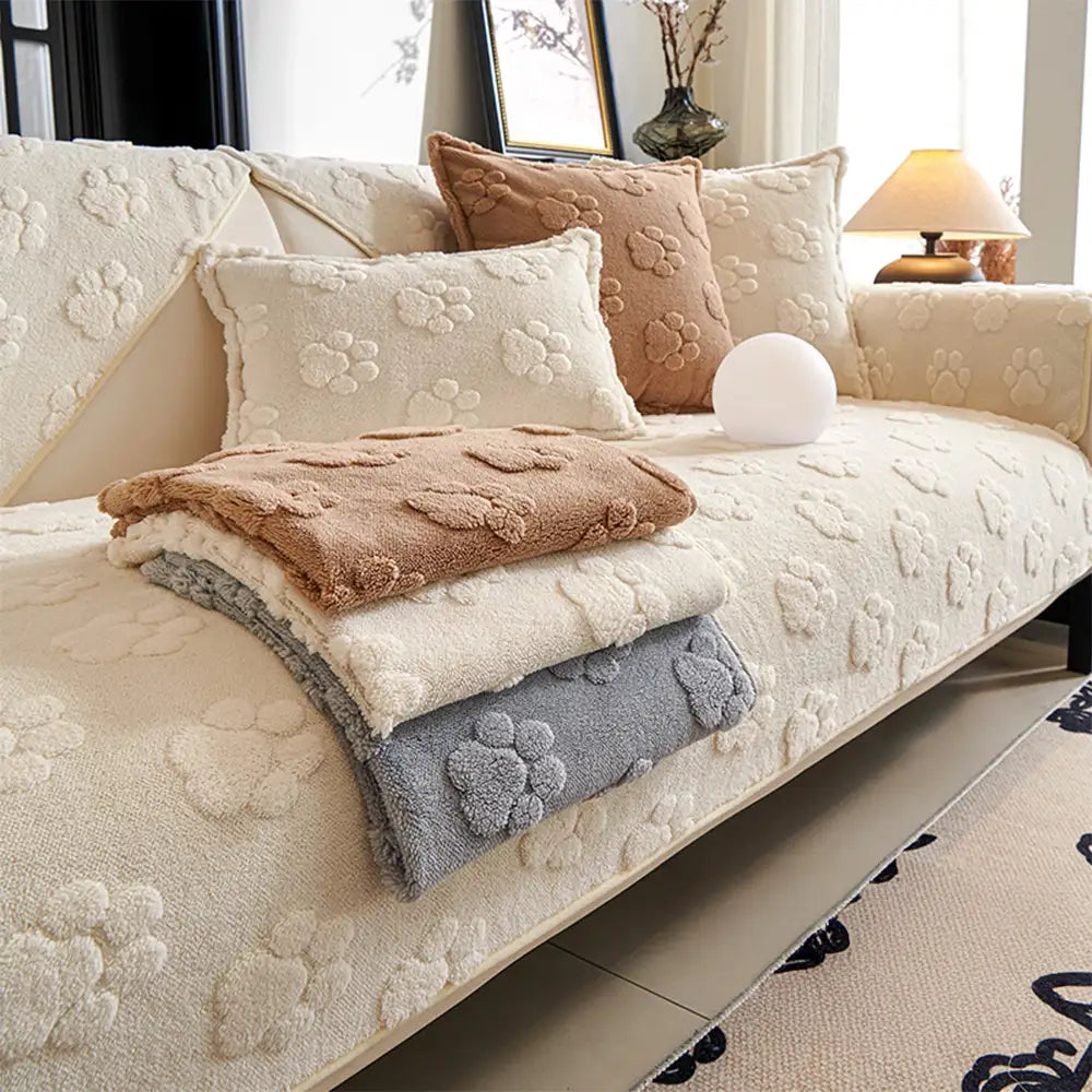 Chenille Art Corrugated Breatable No-Slip Couch Cover Coach