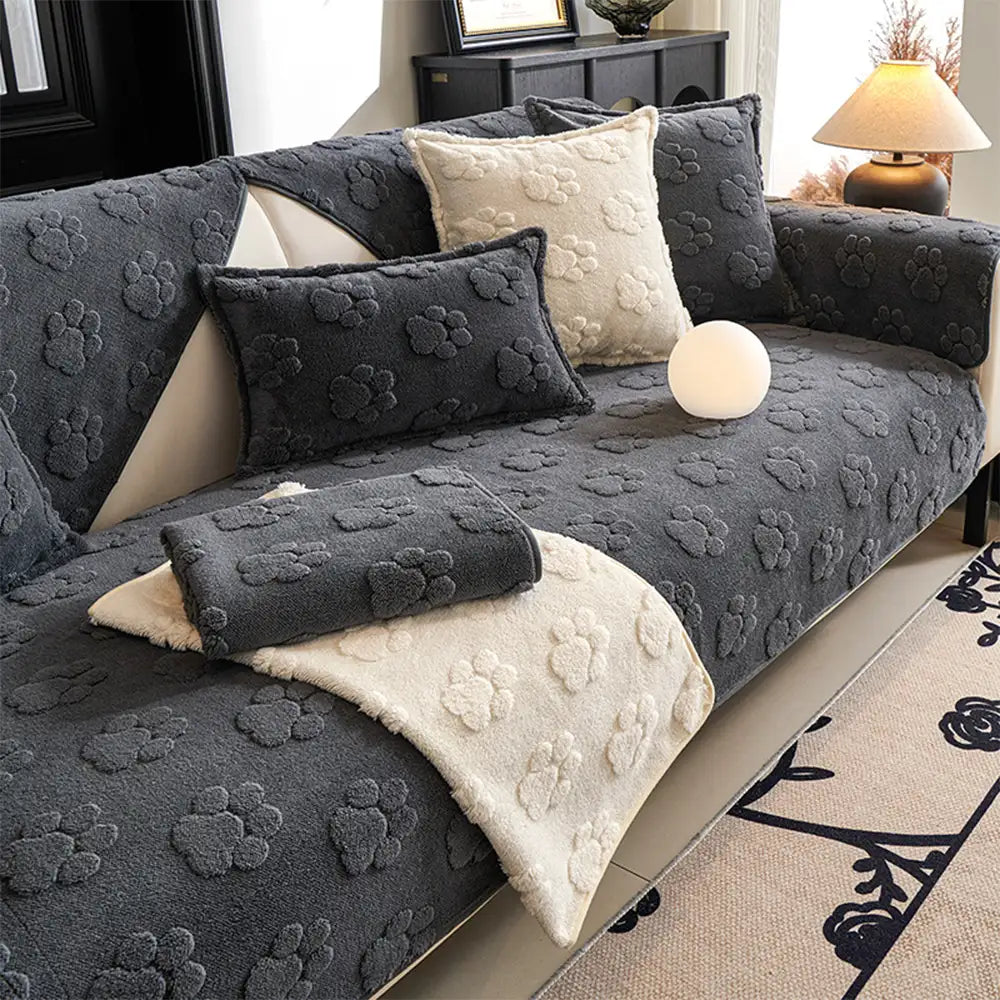 Chenille Art Corrugated Breatable No-Slip Couch Cover Coach