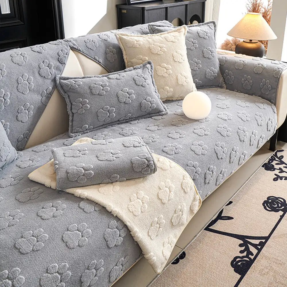 Chenille Art Corrugated Breatable No-Slip Couch Cover Coach