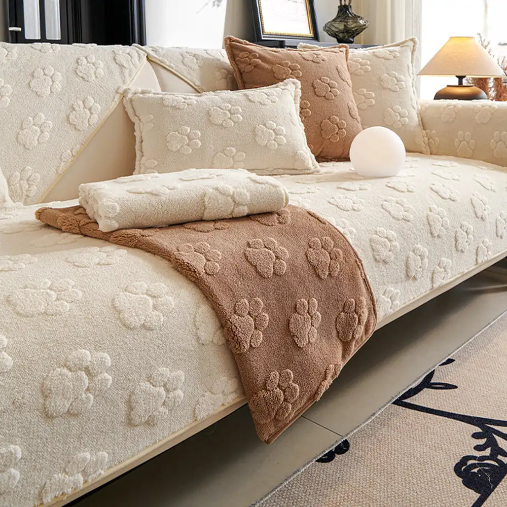Chenille Art Corrugated Breatable No-Slip Couch Cover Coach