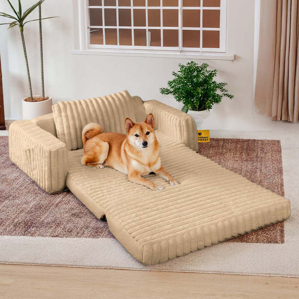 Lenfuga esponjosa grande ortopédico humano-perro Bolster cama de refrescos