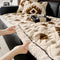 Retro Plush Diamond Pattern Scratch-Resistant Non-Slip Pet Mat Couch Cover