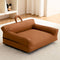 Cama moderna de sofá de respaldo de respaldo y gato