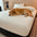 Soft Plush Skin-Friendly Mattress Protector Bedding Fitted Sheet Set