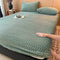 Soft Plush Skin-Friendly Mattress Protector Bedding Fitted Sheet Set