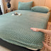 Soft Plush Skin-Friendly Mattress Protector Bedding Fitted Sheet Set
