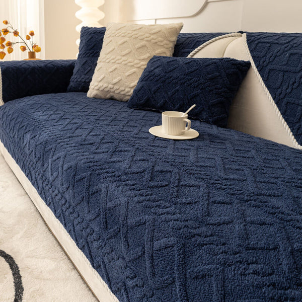 Thickened Soft Plush Sofa Protection Decoration Couch Cover