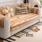 Housse de canapé en peluche à rayures de couleurs dégradées, tendance et belle