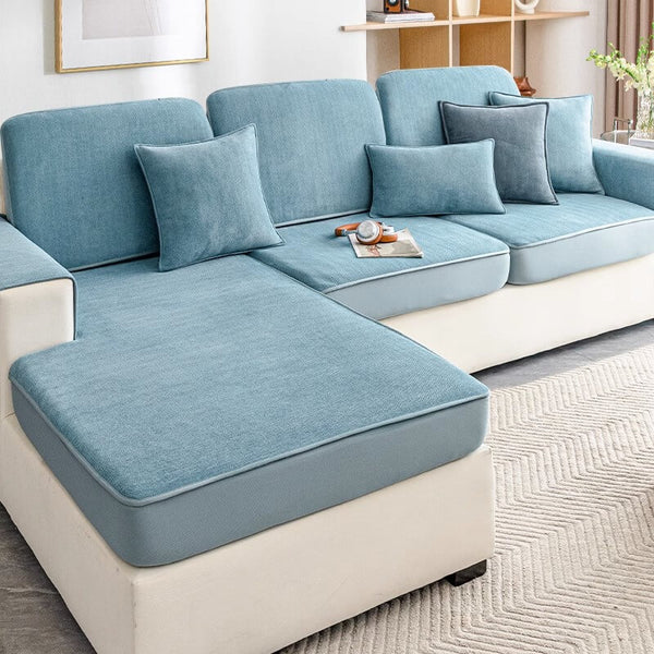 Cubierta de sofá de espiga universal de protección de muebles chenille de chenille