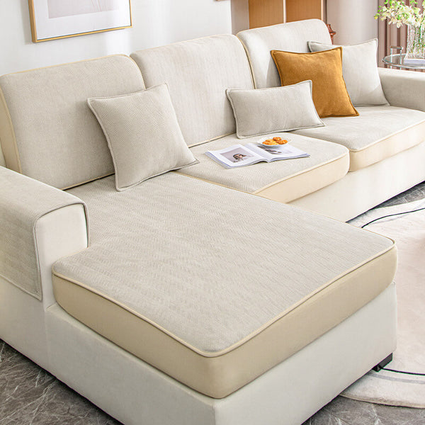 Cubierta de sofá de espiga universal de protección de muebles chenille de chenille