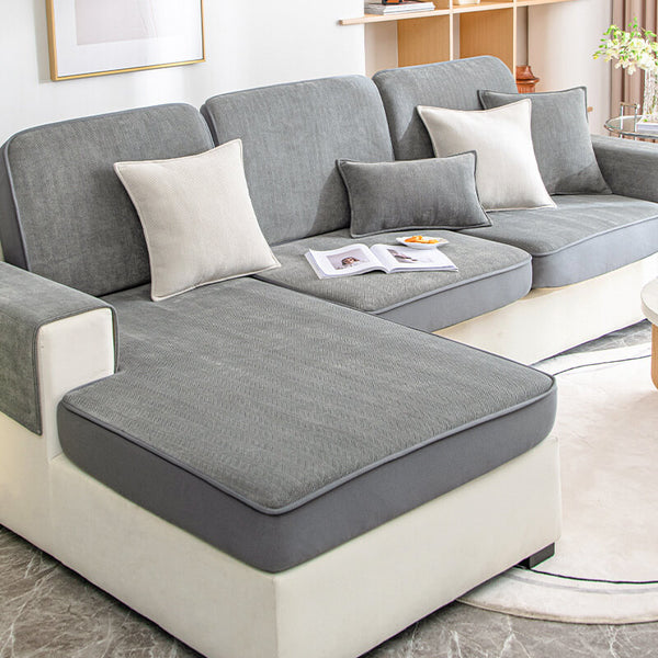 Cubierta de sofá de espiga universal de protección de muebles chenille de chenille