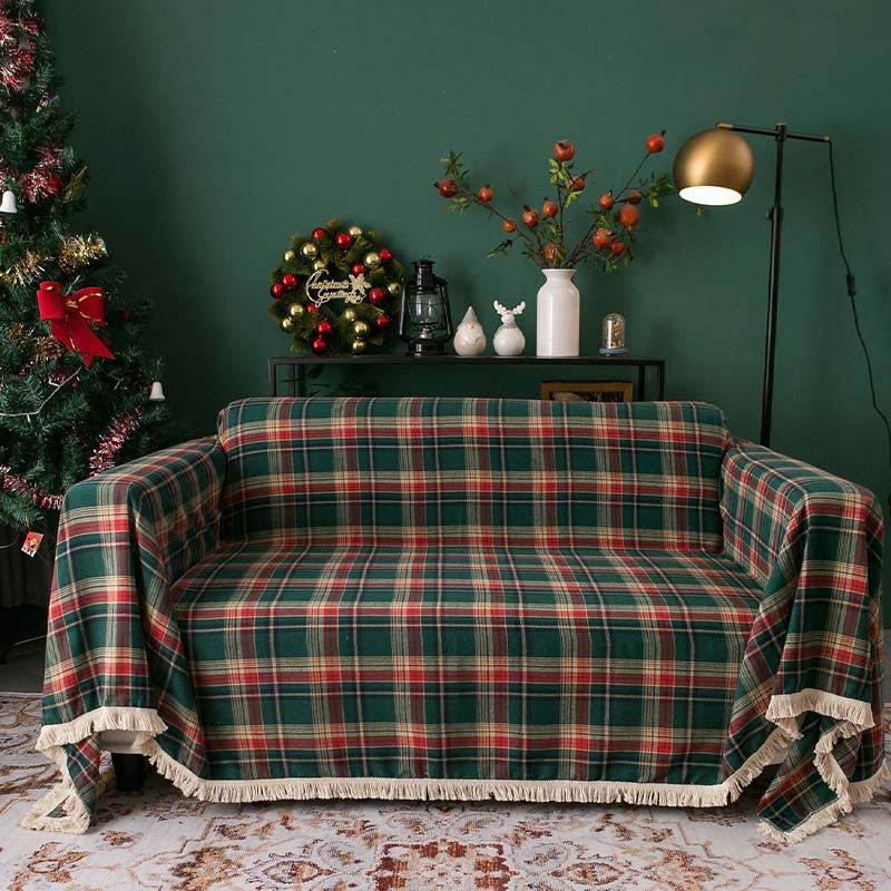 Cubierta de sofá de envoltura completa de estilo navideño de estilo navideño