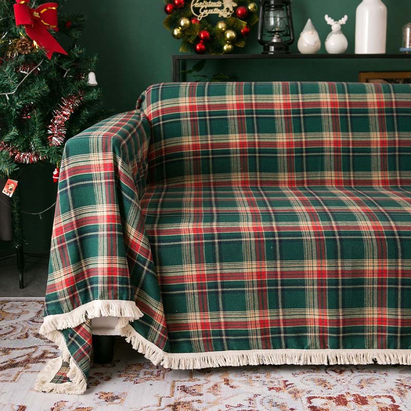 Cubierta de sofá de envoltura completa de estilo navideño de estilo navideño