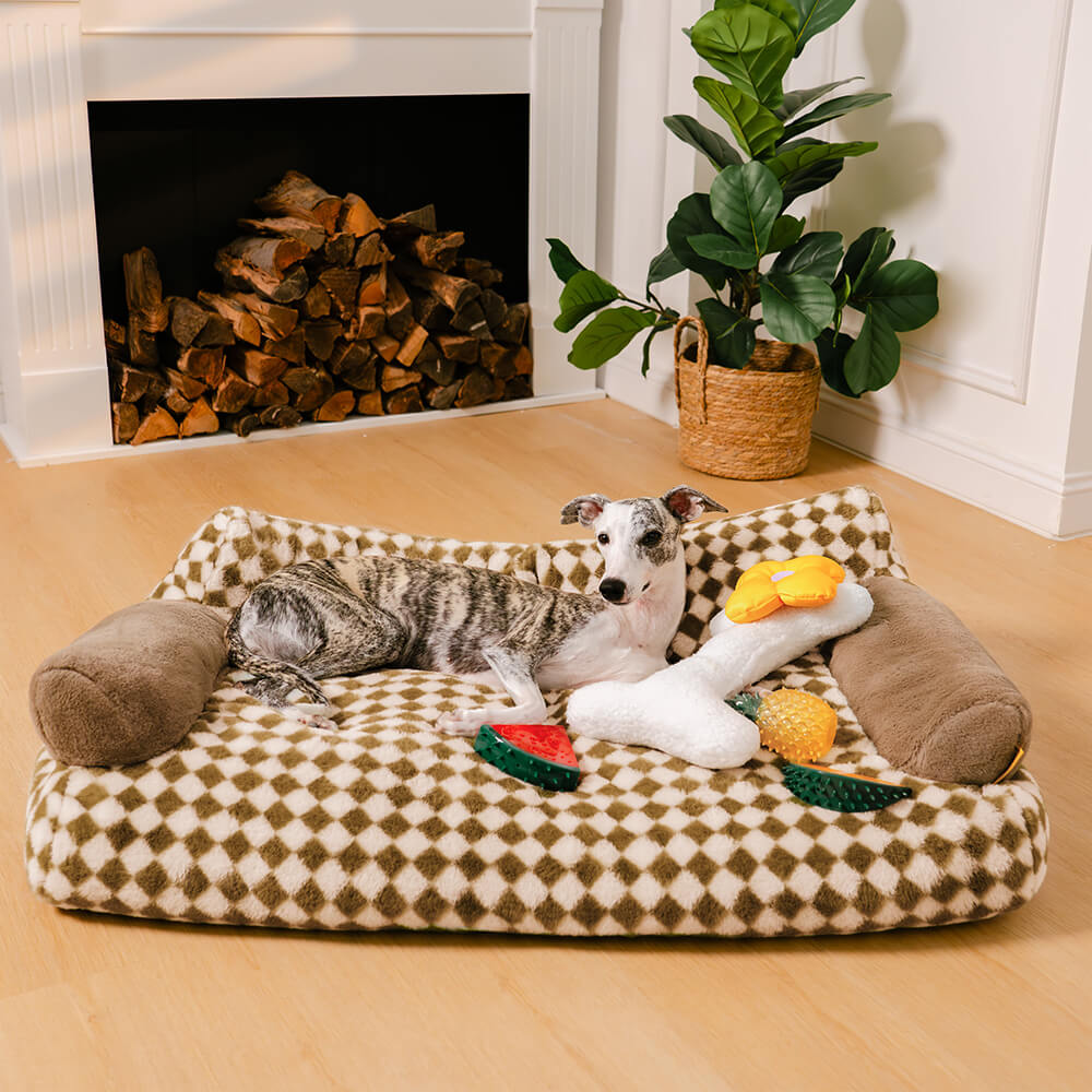 Cama de sofá de perros y gatos de diamantes de ocio y gato
